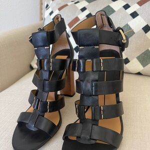 Dolce Vita Elegant Black leather Strappy Women's Sandals
